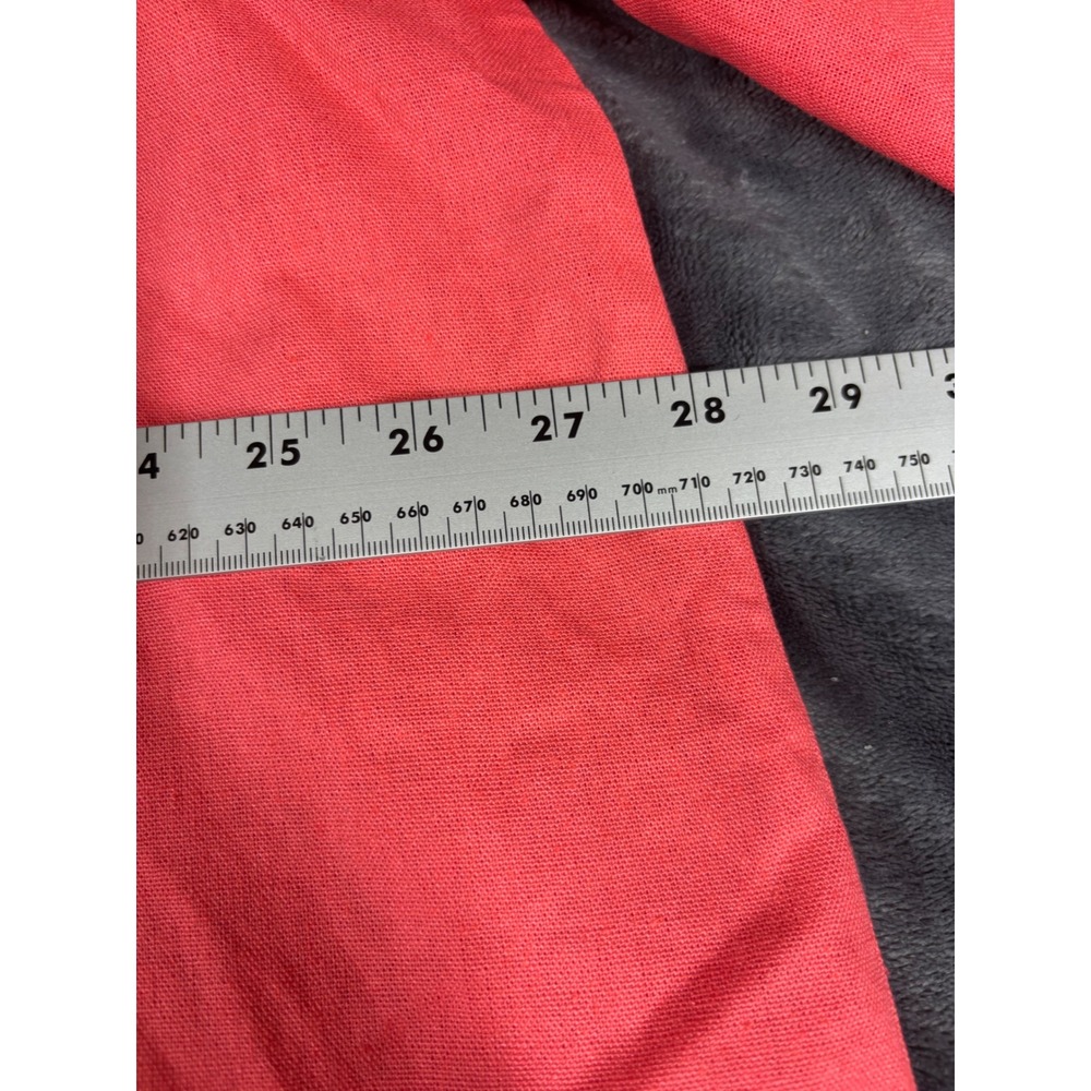 Ellos Womens Coral Linen Blend V-Neck Popover Blouse Top Plus Size 18/20 L - Picture 4 of 9